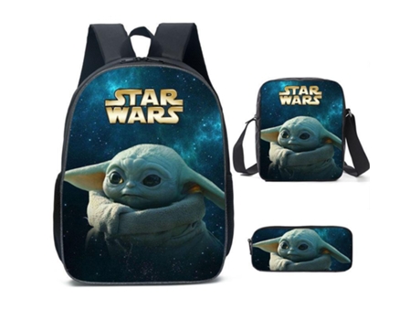 KOHREE Conjunto de tres piezas de mochila escolar para estudiantes Baby Yoda