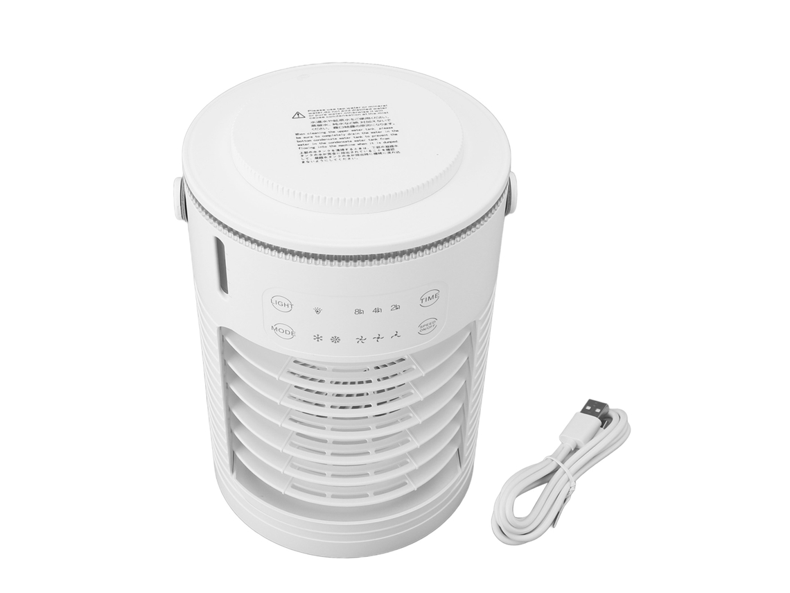 Aire acondicionado de escritorio USB con ventilador y temporizador de 8 horas.