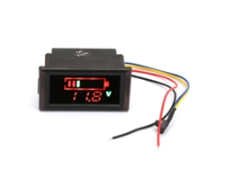 Indicador Digital De Batería Con Pantalla Led Para Coche Eléctrico - Medidor De Voltaje Impermeable Yb28ve W