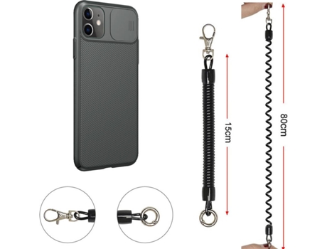 Funda iPhone 12 Mini Camshield Con Cordón Antirrobo Negro