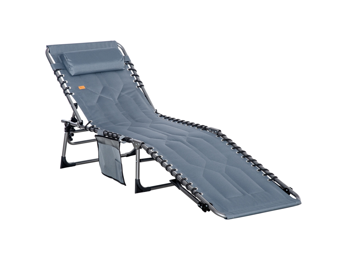 Tumbona doble con reposacabezas, silla de playa con respaldo regulable en 5 posiciones, resistente a la intemperie, soporta hasta 130 kg.