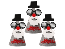 Gorro de Papá Noel para niños, decoración de fieltro, capucha TRUYUETY