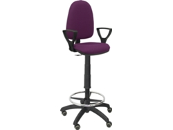 Silla de Escritorio Alta PIQUERAS Y CRESPO Ayna Morado con ruedas de parqué (Brazos fijos - Tejido - Ruedas Parquet)