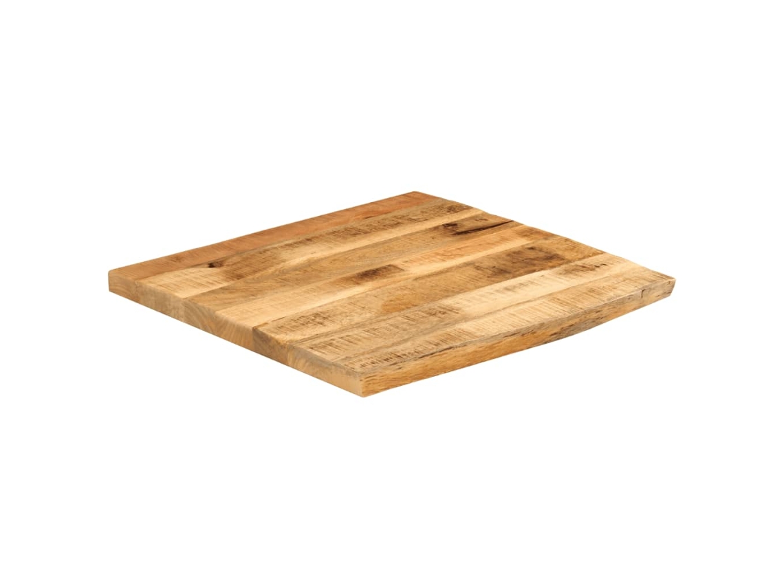 Tablero De Mesa | Superficie De Mesa | Tablero De Escritorio Borde Natural Madera Maciza Mango 40x40x2,5 Cm Wsd70246