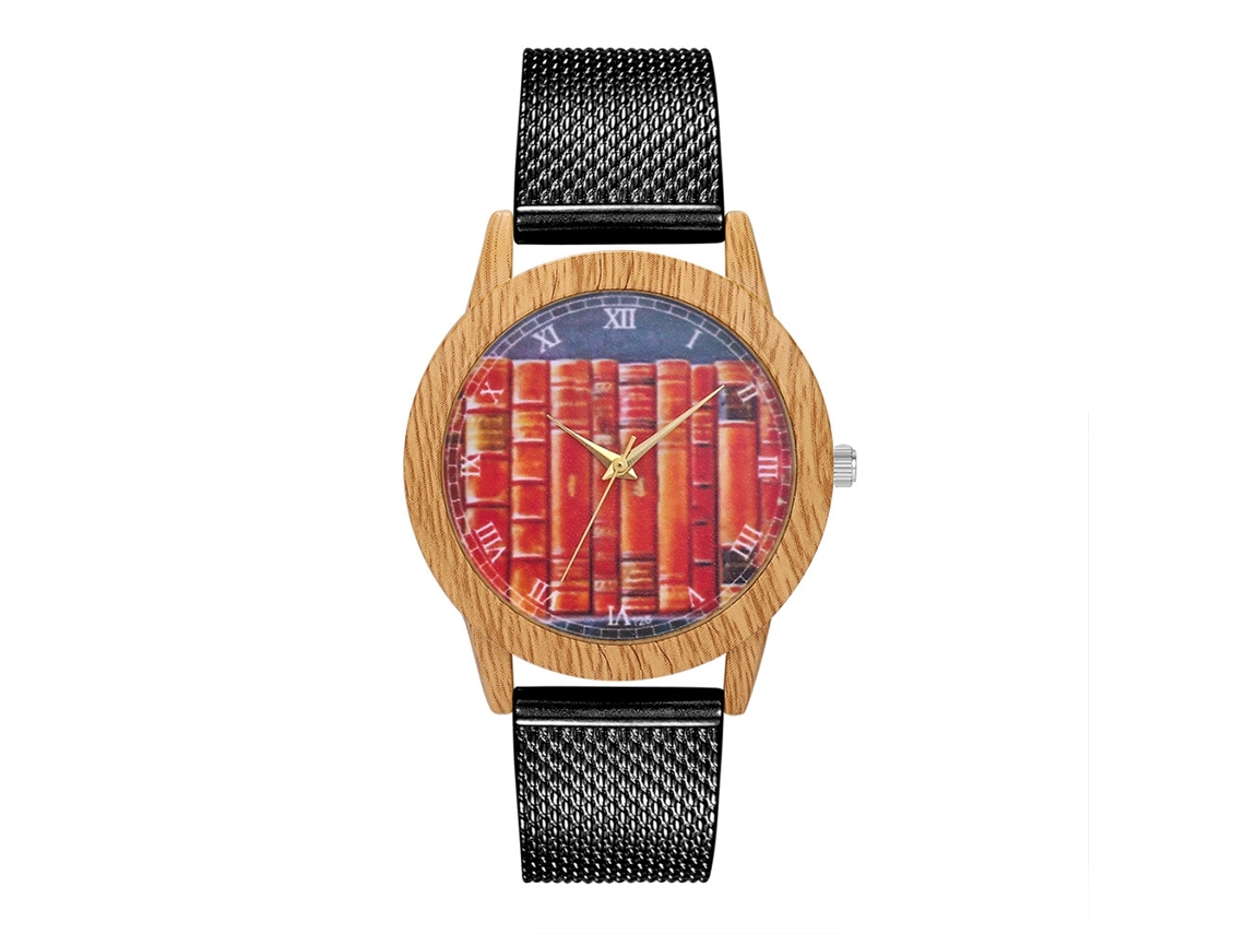 Reloj Analógico De Cuarzo Con Correa De Malla Para Mujer Y Hombre Zhoulianfa (negro)