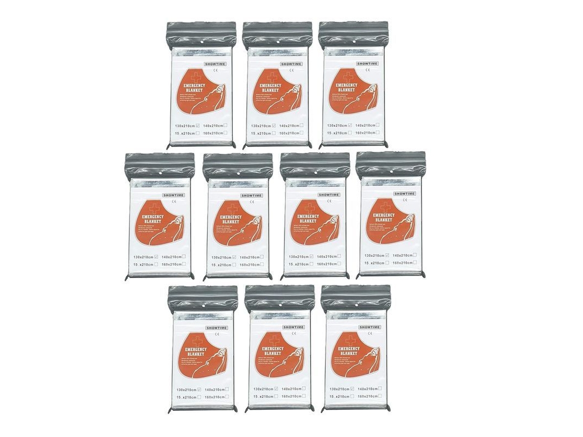 Mantas Reflectantes De Emergencia Para Mantener El Calor Corporal, Ideales Para Supervivencia, Acampada Y Maratones - 10 Unidades
