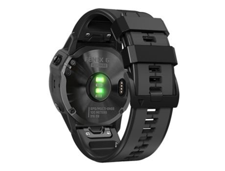 Correa de Silicona 26mm dos colores para Garmin Enduro/Tactix Delta/Tactix 7 Pro Pin - gris carbón/negro