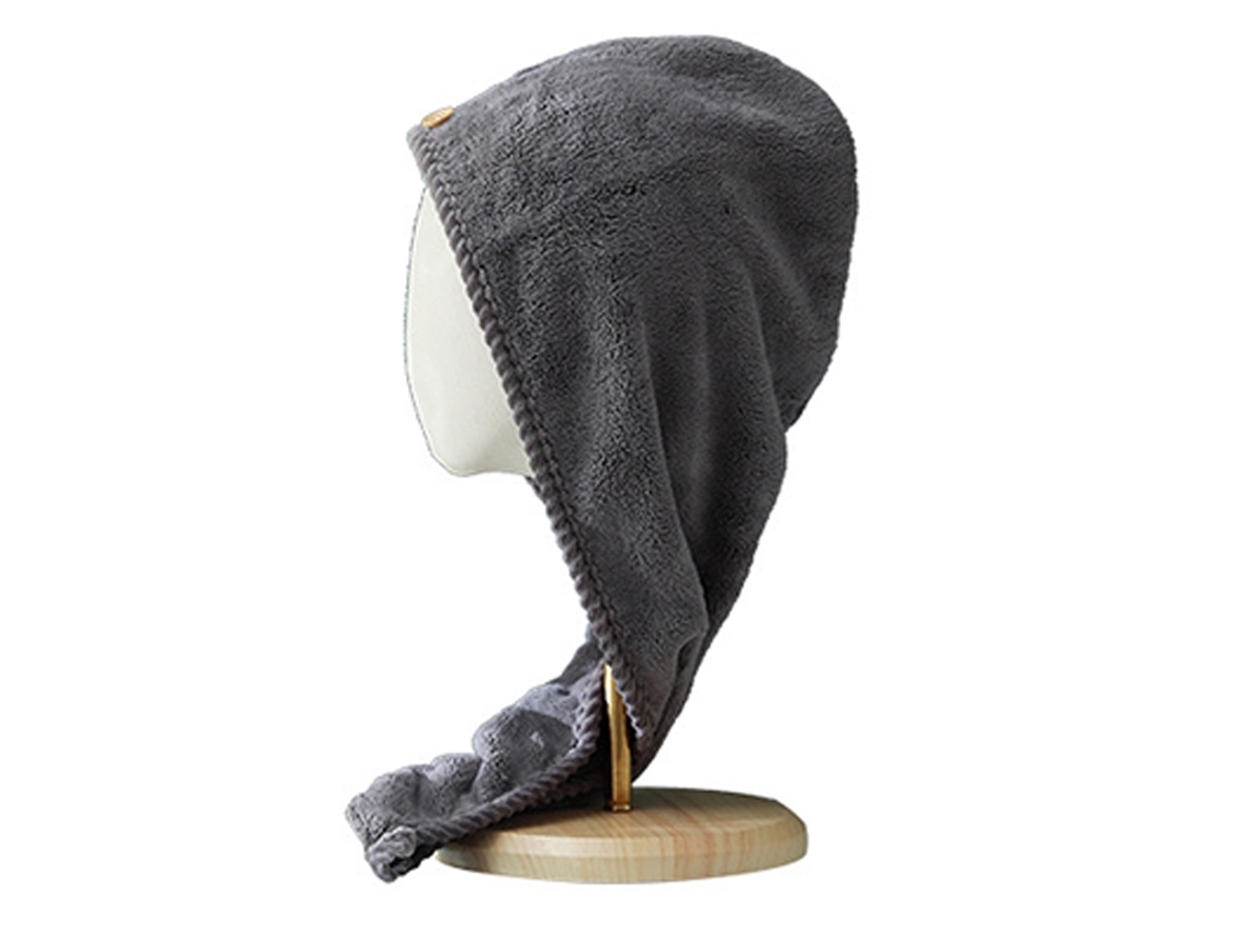 Toalla KOFIHETY Cabello Ideal Rizado Largo Grueso Absorbente Gris (Talla Única)