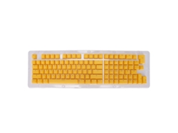 Teclas De Teclado Mecânico Pbt 114 Teclas Oem Translúcidas Com Iluminação Bicolor Mini Amarelo