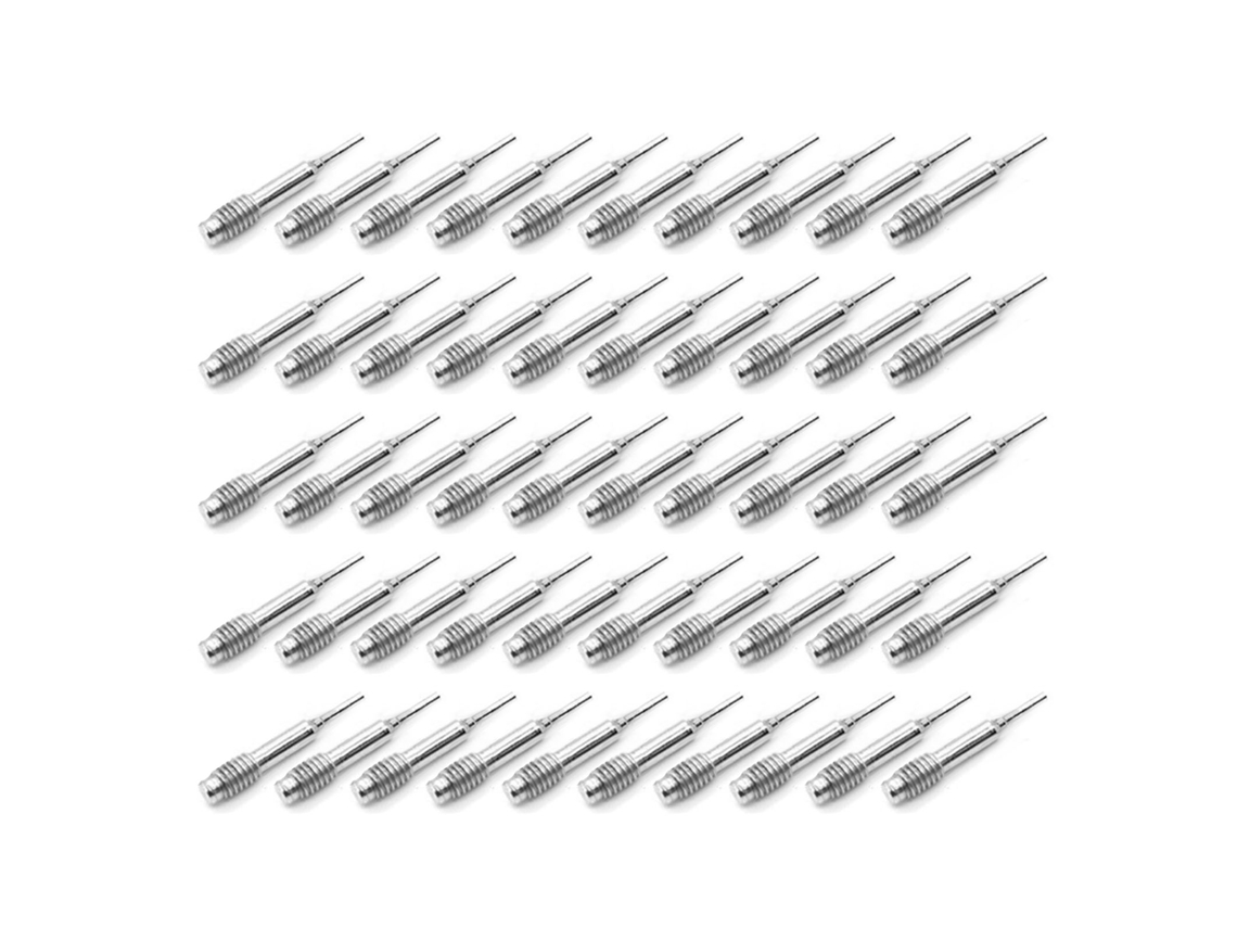 50 unidades de pasadores universales para quitar correas de reloj, 0,8 mm, color plata