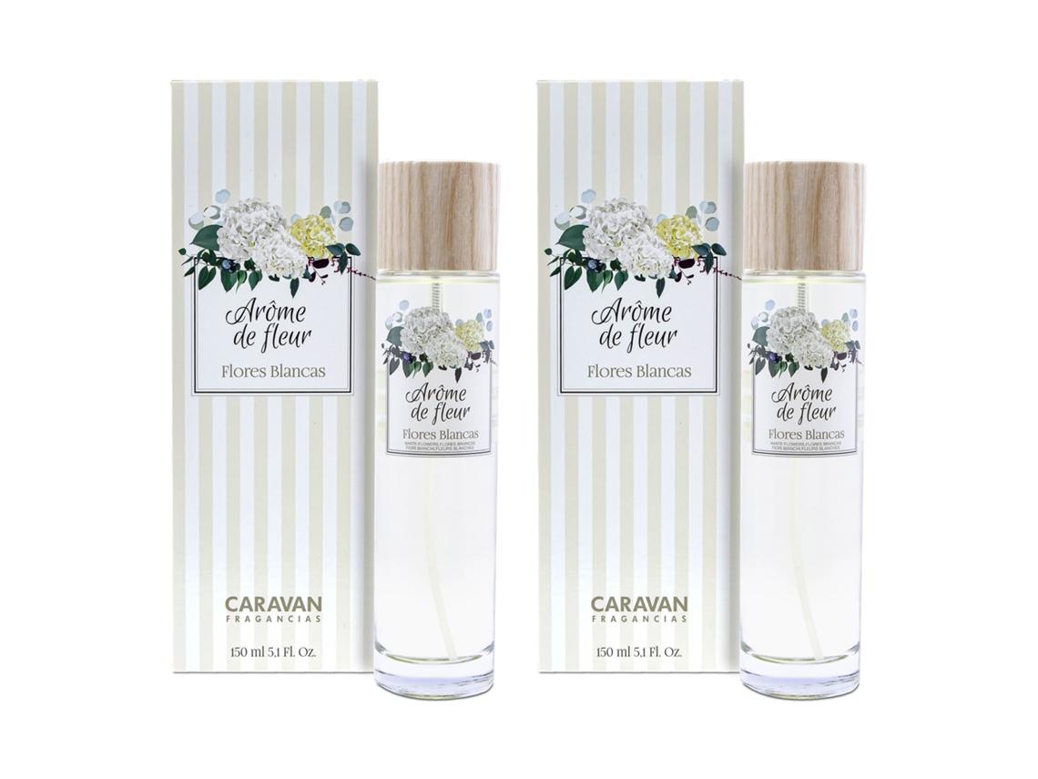 Set de 2 Frascos 150 ml arome de fleur flores blanca CARAVAN