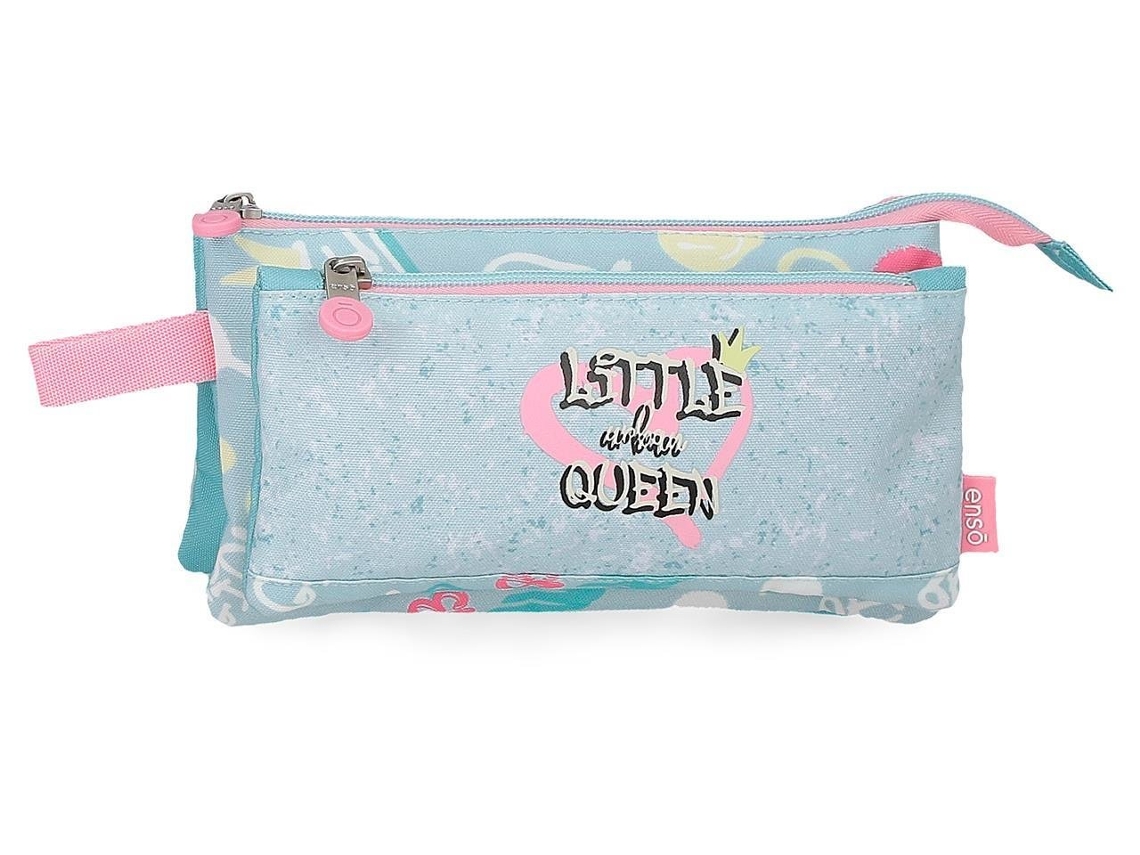 Estuche Escolar Poliéster Little Urban Queen Azul ENSO