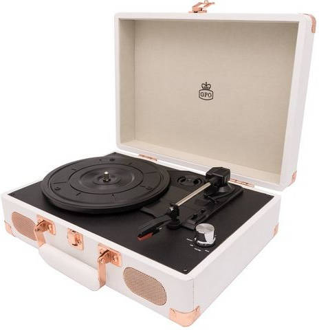 Tocadiscos GPO RETRO Soho Cobre y Blanco