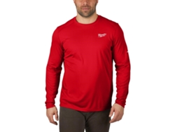 Camiseta de trabajo de manga larga Milwaukee Wwlsrd XL en color rojo claro