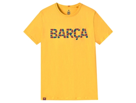 Camiseta de Hombre para Fútbol BARCA Barça Trencadis Amarelo Amarillo (XL)