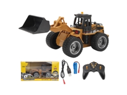 Bulldozer De Aleación A Escala 1:18 Con Control Remoto, 2.4 Ghz, 9 Canales, Con Luz Y Sonido, Juguete De Metal.
