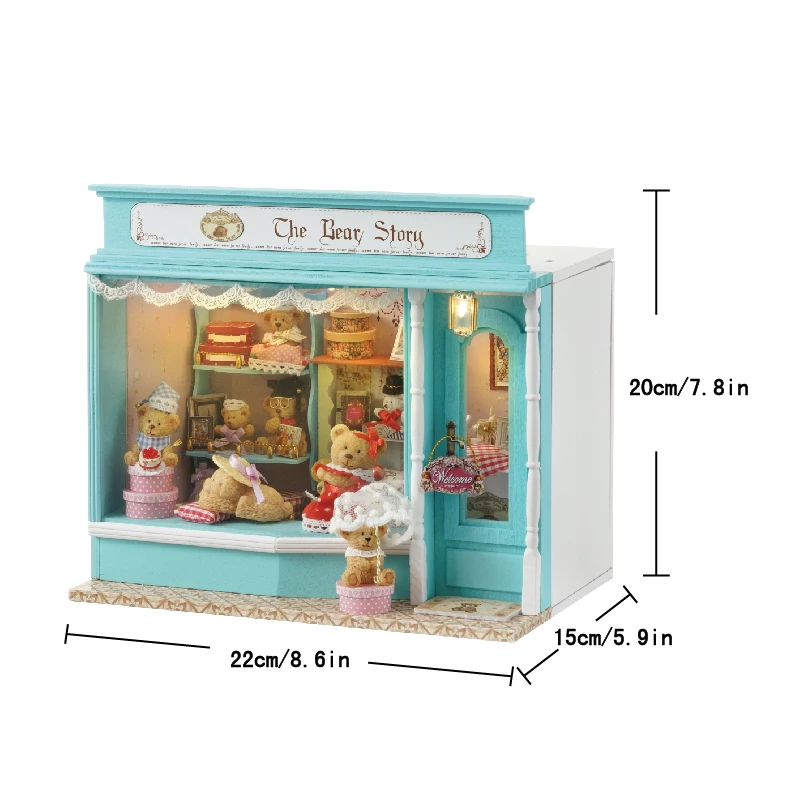 (f016) Casa De Muñecas Grande Diy, Mini Muebles De Madera, Casa De Muñecas Hecha A Mano, Modelo De Casa, Juguete De Ensamblaje