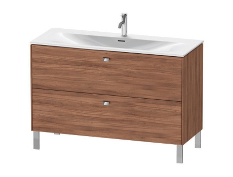 Mueble de lavabo DURAVIT Brioso vertical 122,0 x 47,9 cm 2 cajones incl. recorte de sifón y delantal para lavabo Viu 234412