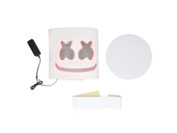 Máscara Led De Cabeza Dj Para Festival De Música Capucha Iluminada Para Cosplay Color Rojo