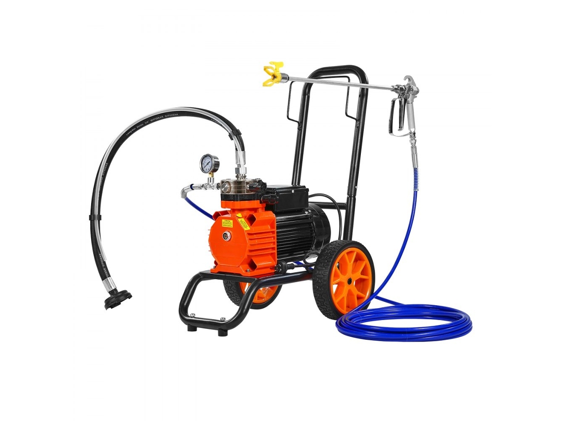 Pulverizador sin aire de 1100 W con presión de 2000 Psi, lanza de 50 cm y estructura móvil Tekmaquinas