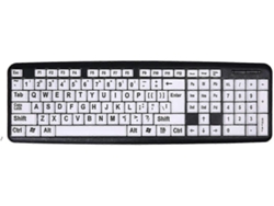 Teclado con cable Piao con letras grandes, teclado con teclas grandes, teclados USB para personas con discapacidad visual, Ly Ebike