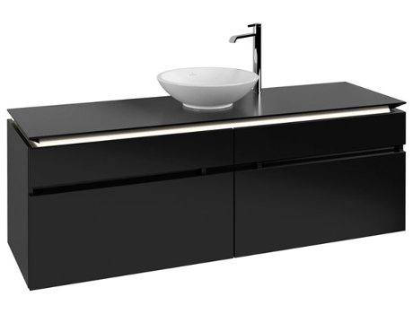 Módulo de lavabo Villeroy &amp Boch Legato B671 1600x550x500mm centro lavabo iluminación LED