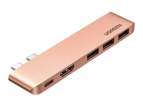 Adaptador UGREEN 70406 5In1 Thunderbolt3 HDMI 3Usb3.0 para Macbookpro/Air