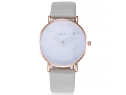 Reloj De Pulsera De Cuarzo Para Mujer Vansvar Con Correa De Pu, Estilo Sencillo, Gris.