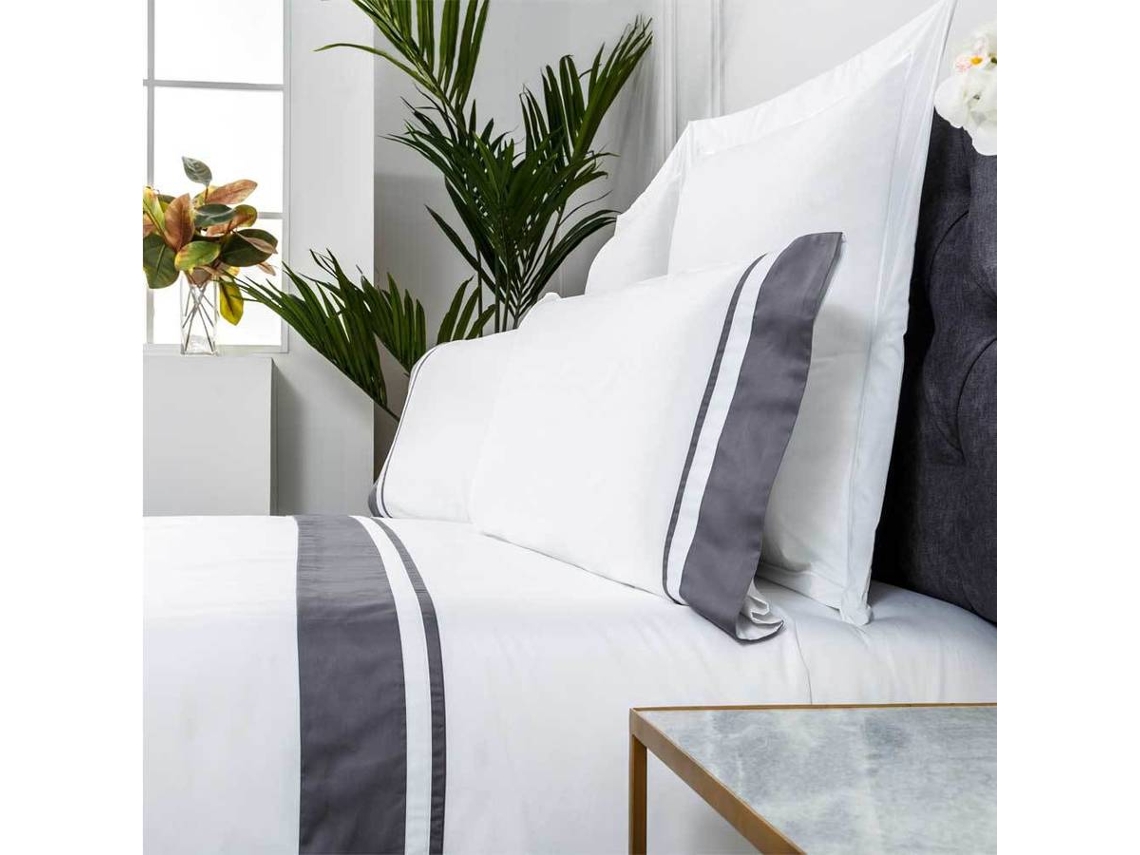 Juego de Sábanas COTTON ARTEAN (Gris - Cama de 180 cm - Algodón)