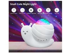 Proyector de estrellas, luz nocturna, aurora, galaxia, 4 en 1, caracol, luces nocturnas para niños, para dormitorio, con altavoz Bluetooth, Bestvite