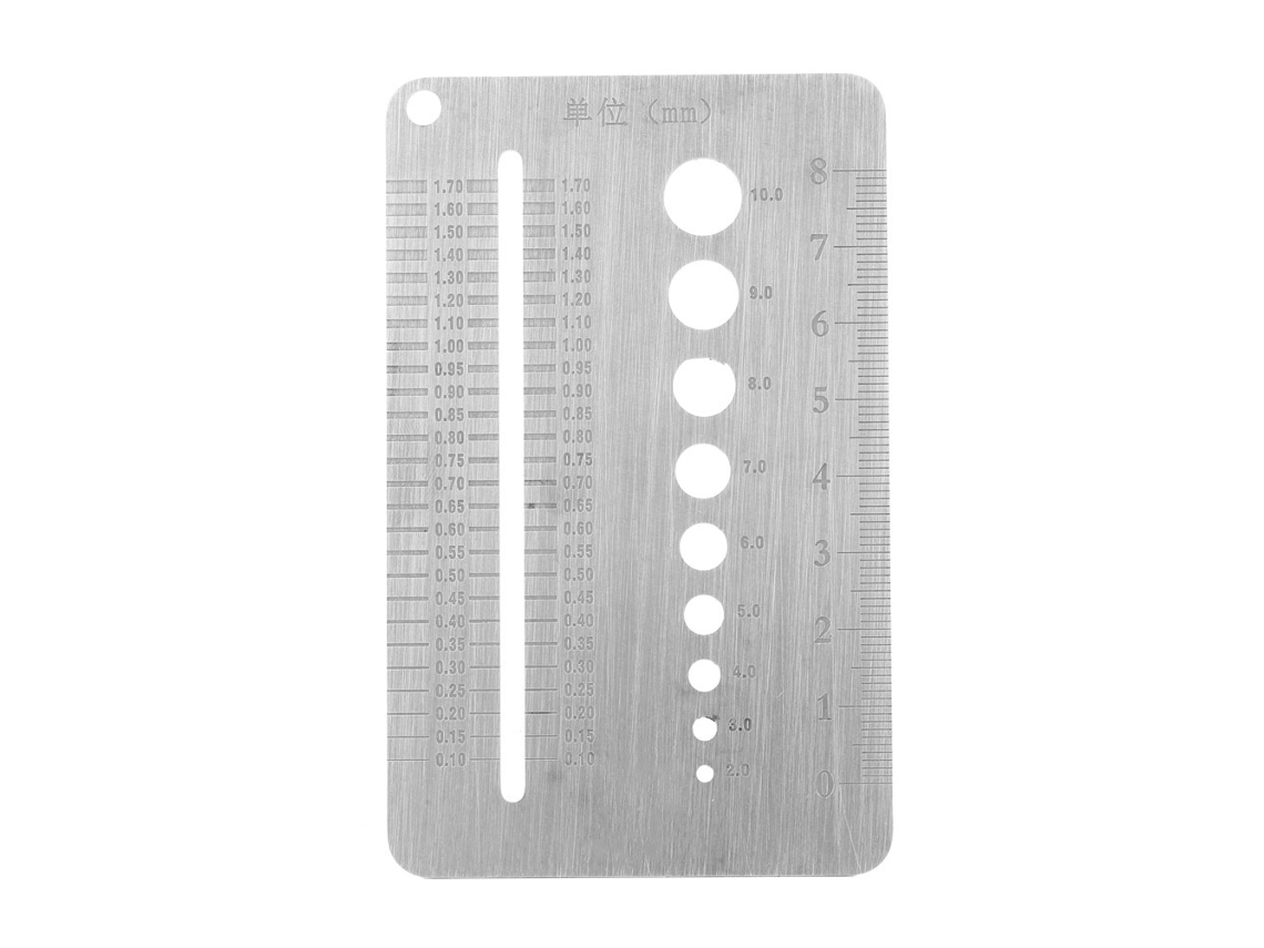 Calibrador De Diámetro Exterior De Acero Inoxidable De 2 A 10 Mm Para Tornillos Y Tuercas.