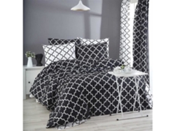 Juego De Cama - Funda Nórdica 220 X 240 + 2 Fundas De Almohada 60 X 60, Algodón Reforzado - Negro
