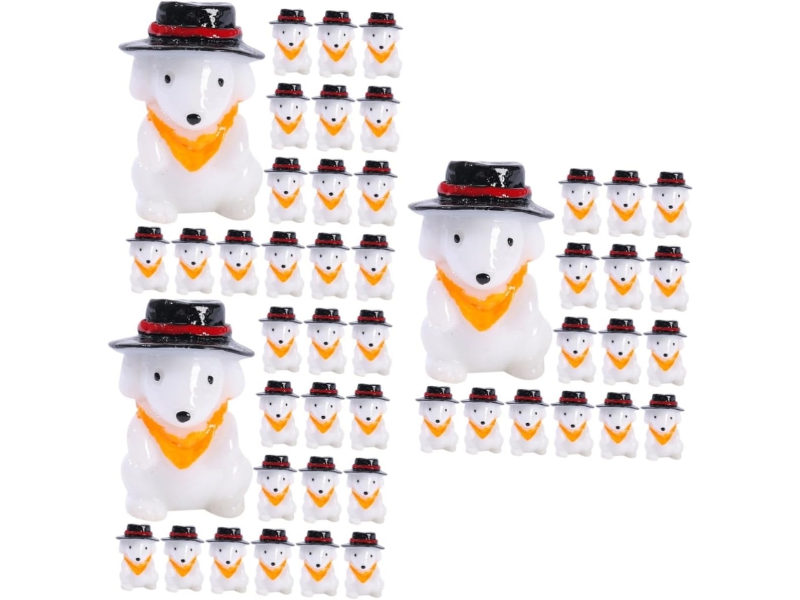 Juego De 3 Minifiguras De Perros De Resina, 20 Piezas X 3, Decorativas Y Realistas.