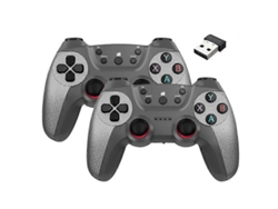 Controladores inalámbricos Km 029 2.4g, 1 a 2 receptores USB con 2 gamepads compatibles con PC/Linux/Android/Tv Box Facpoet