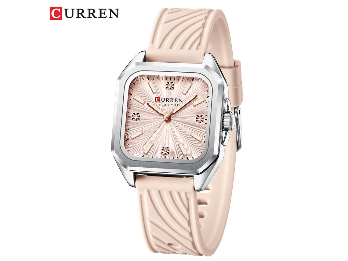 Reloj de pulsera pequeño de cuarzo para mujer MDUG (rosa)