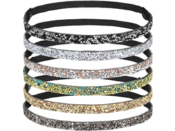 Bandeaux Fins Élastiques À Paillettes Lot De 6, Accesorios Cheveux Légers Para Mariages Y Coiff...