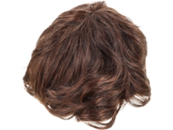 Peluca Corta Sintética Para Hombre, Color Marrón Natural, Ligera Y Cómoda.