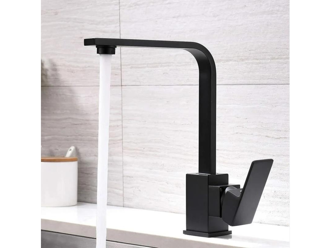 Grifo De Lavabo Negro De 360°