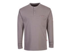 Camiseta Henley Antiestática Y Resistente A La Llama Gris / Xxxl