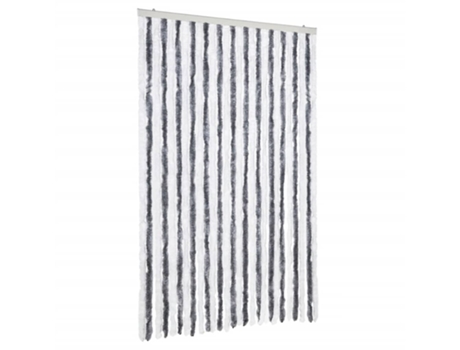 Cortina Mosquitera Chenilla Gris Y Blanco VIDAXL (118X220 cm)