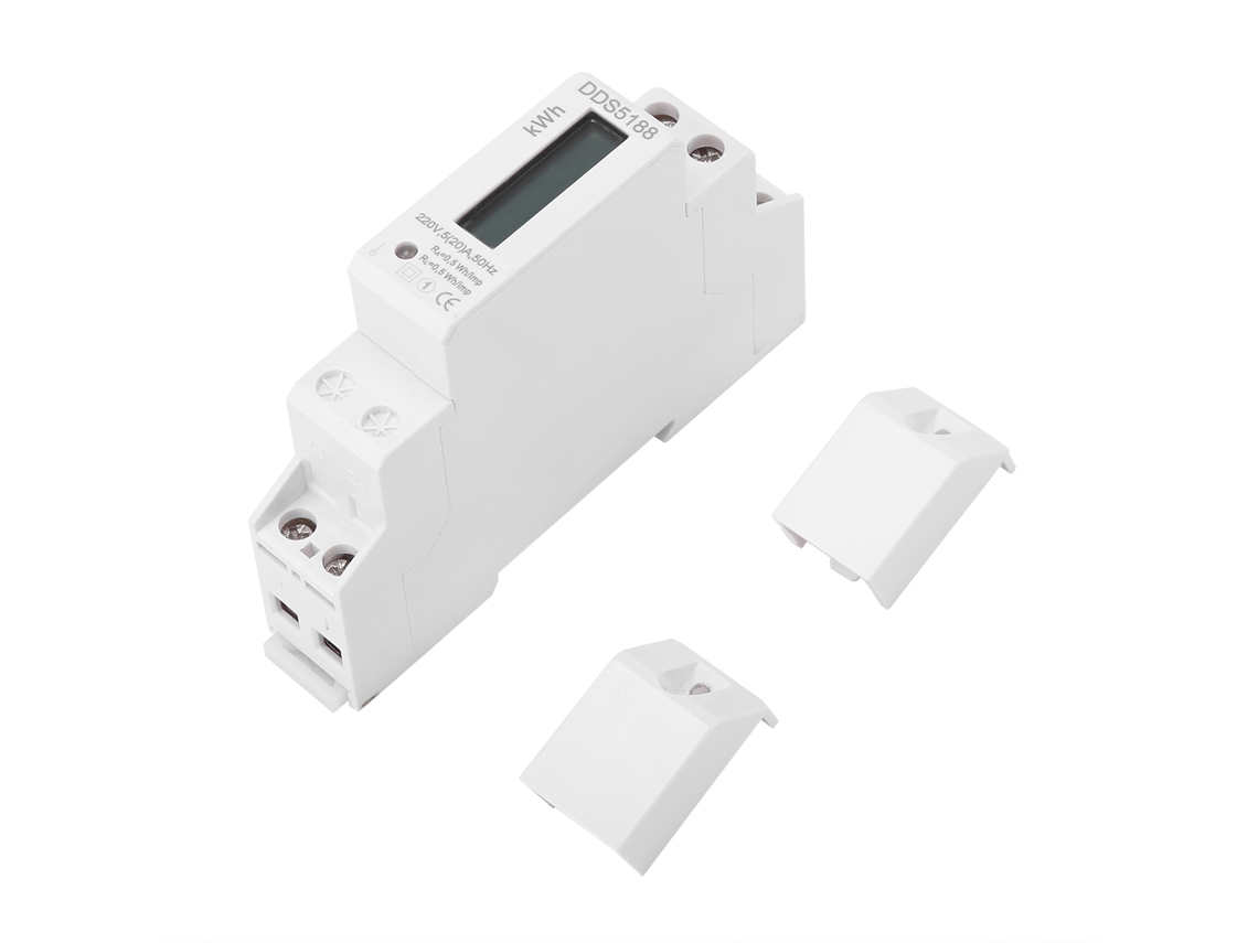 Medidor Digital De Energía Eléctrica Monofásico Para Carril Din Con Pantalla Lcd, Kwh, 5-20 A