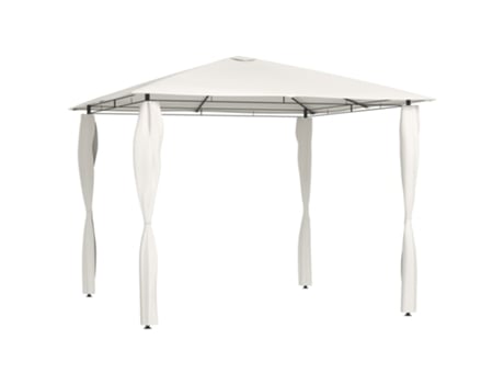 MAISON EXCLUSIVE Cenador con cubiertas de postes crema 3x3x2,6 m 160 g/m²