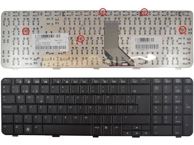 Teclado para Portátil HP Cq 71, Ae0P7P00110, 532809-071