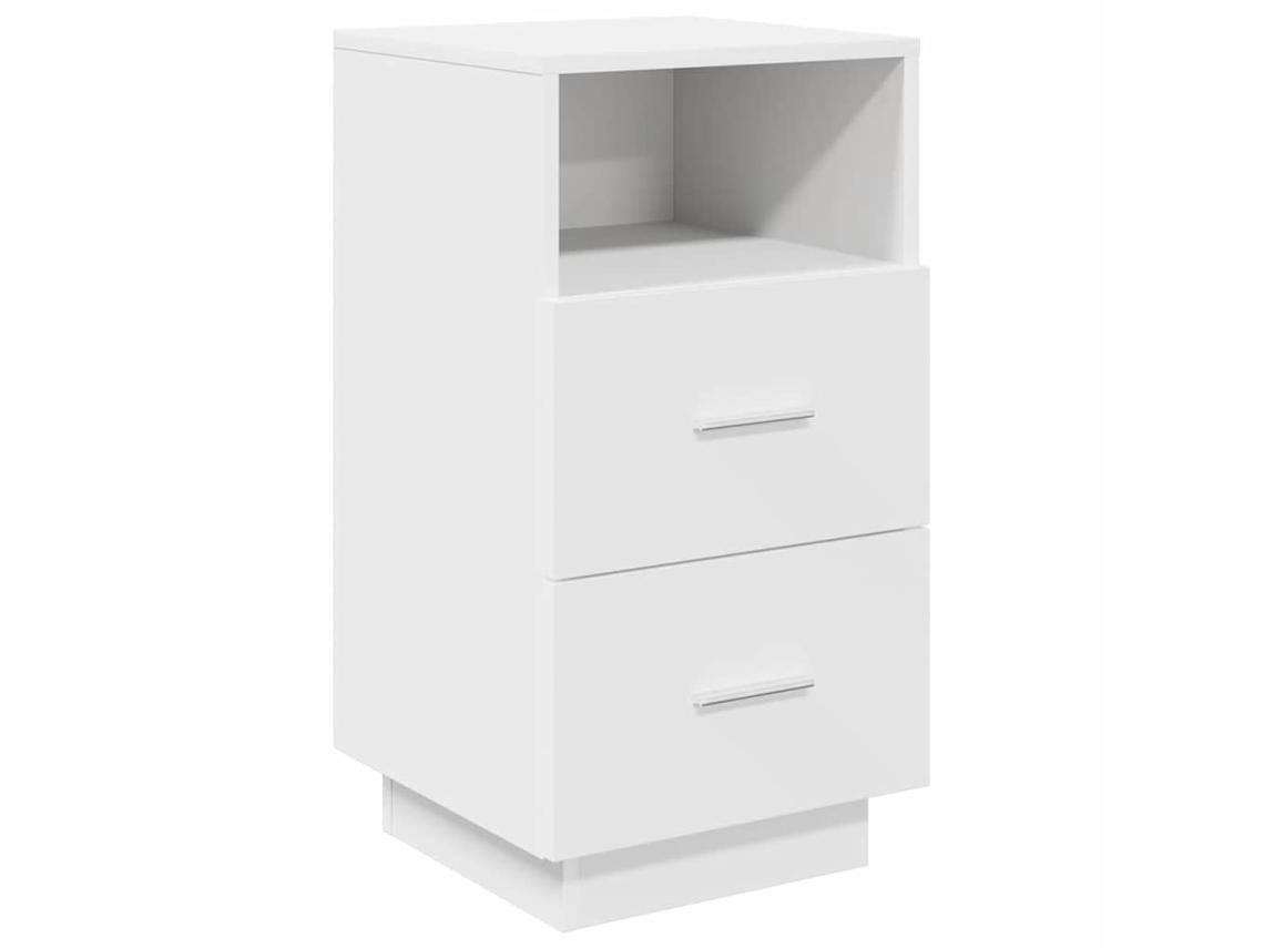 Maison Exclusive - Mesilla De Noche Con 2 Cajones Blanca 36x36x68 Cm