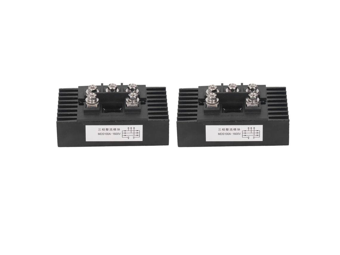 2pcs Rectificador Puente Con Radiador Módulo Rectificador Trifásico 100a 1600v Reemplazo Para Sql100a
