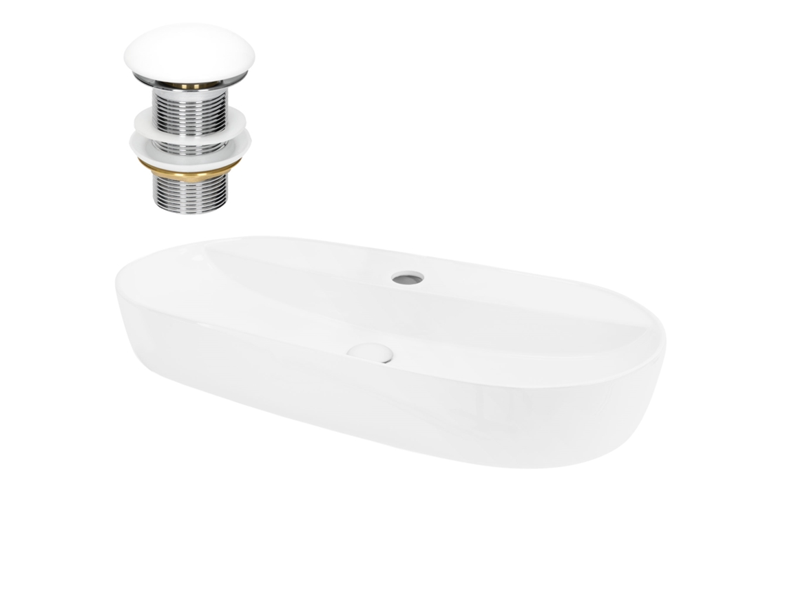 Lavabo ML-DESIGN (80 x 40 x 12 - Cerámica - Blanco)