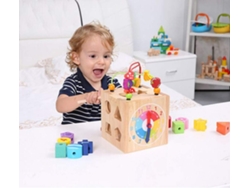 Motor Skills Cubes Motor Skills Toys Centro de juegos 5 en 1 Cubos de actividad Incluye Motor Skills Loop, reloj, juego de habilidades motoras, xilófo JEDBESETZT