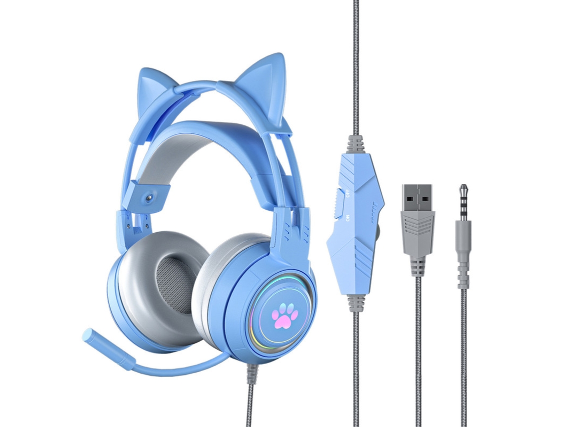 SZSMART X-Ej008 Auriculares con cable (Over-Ear - Micrófono - Cancelación de ruido - Azul)