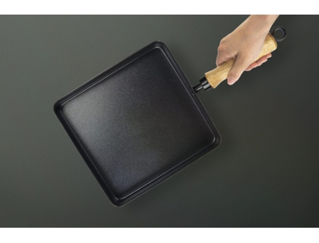 Estufa de huevo - en acero al carbono - compatible con todas las placas de cocción 39 x 20 cm Negro TRENDYFLAIR