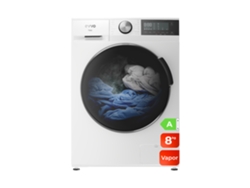 Evvo Lavadora Nova 8 8 Kg, 1350 Rpm, Clase A, Motor Inverter, Tambor Diamante Eprotect, Vapor, 14 Programas, 15’ Rápido, Blanco